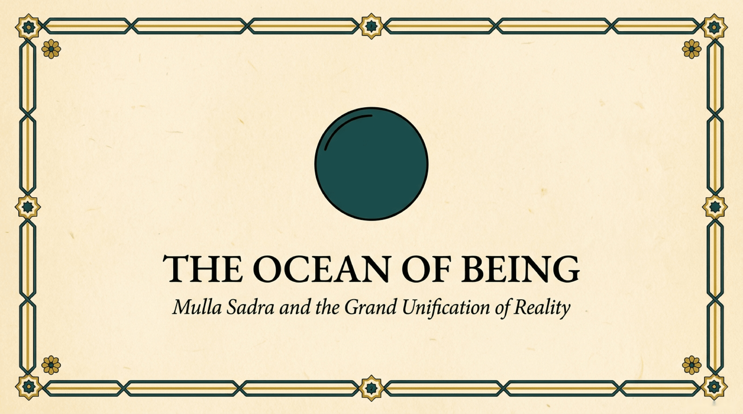Isfahan School of Philosophy illustration showing Mulla Sadra's transcendent theosophy and unity of being